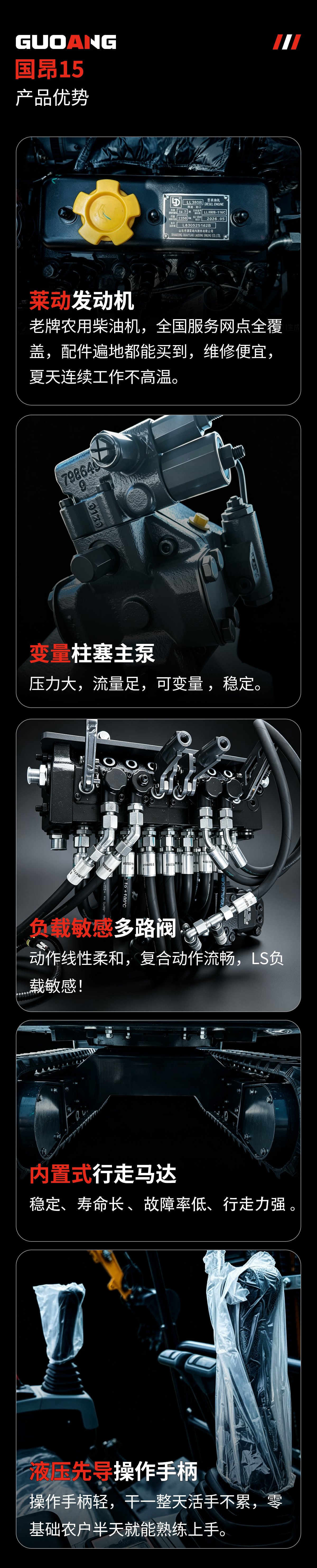国昂15 微型挖掘机（1.5吨）全新机