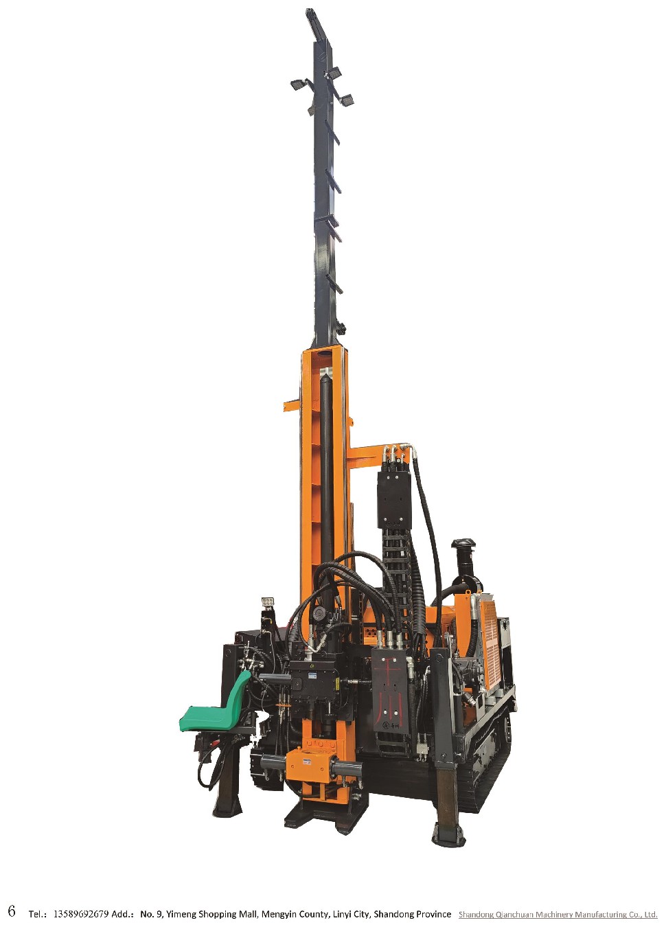 Rig Pengeboran Inti Hidraulik Penuh Qianchuan QXD-500