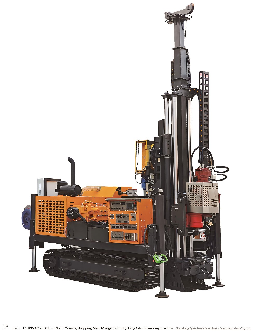Rig Pengeboran Inti Hidraulik Penuh Qianchuan QXD-1300