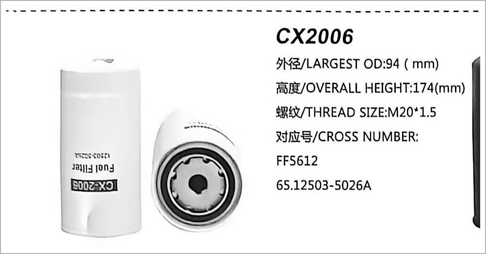 Diesel Fuel Filter CX2006