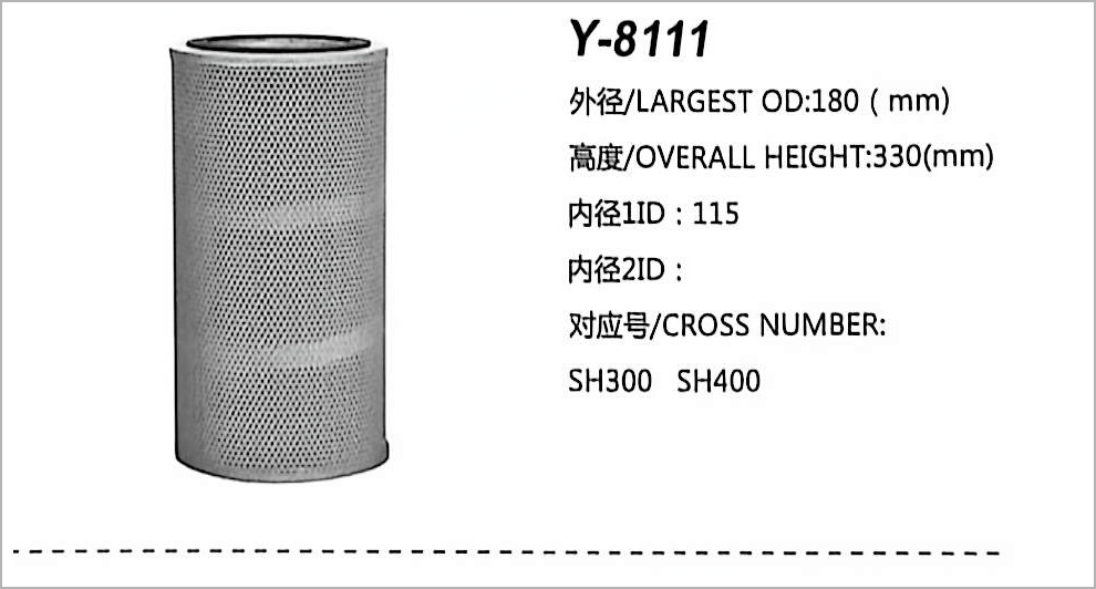 Filtro de Óleo Hidráulico Y-8111