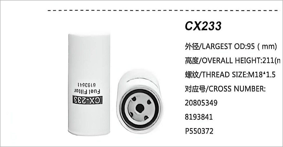 Filter Bahan Bakar Diesel CX233