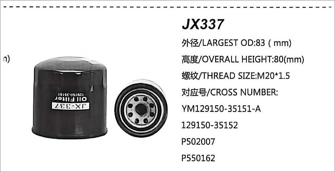 Filtro de Óleo Spin-on JX337
