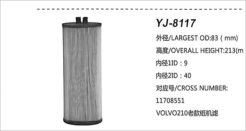 Hydraulic Oil Filter YJ-8117