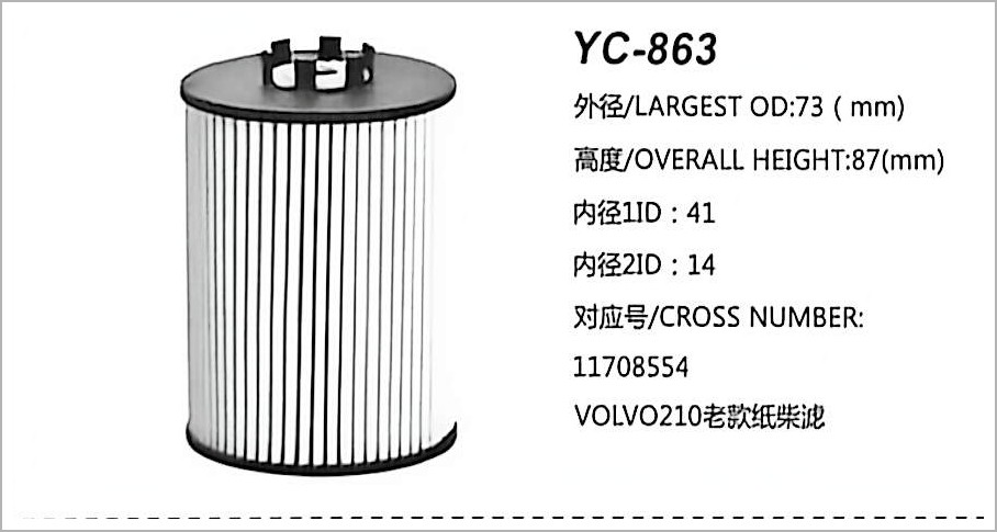 Filter Bahan Bakar Diesel YC-863