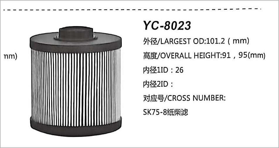 Filter Bahan Bakar Diesel YC-8023